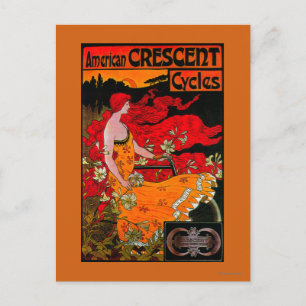 Cartão Postal Crescente Americano Vintage Poster Europe