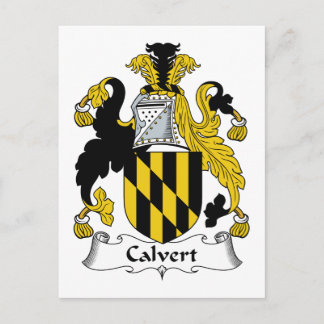 Cartão Postal Crest da Família Calvert