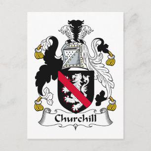 Cartão Postal Crest da Família Churchill