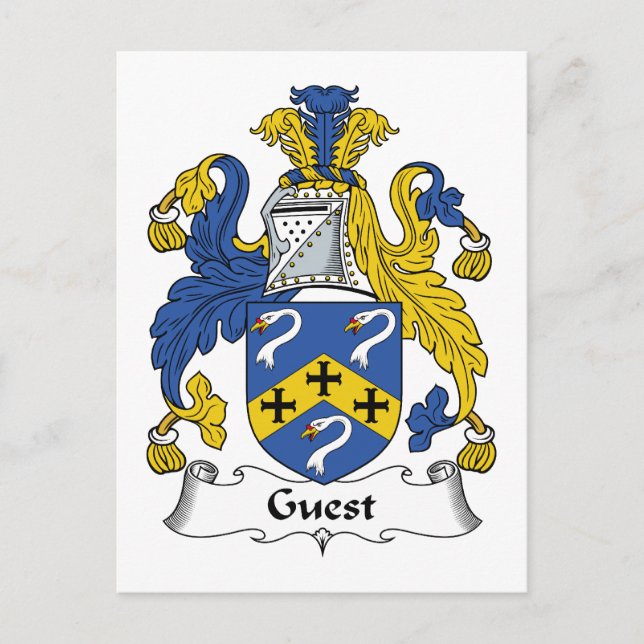 Cartão Postal Crest da Família Convidada (Frente)