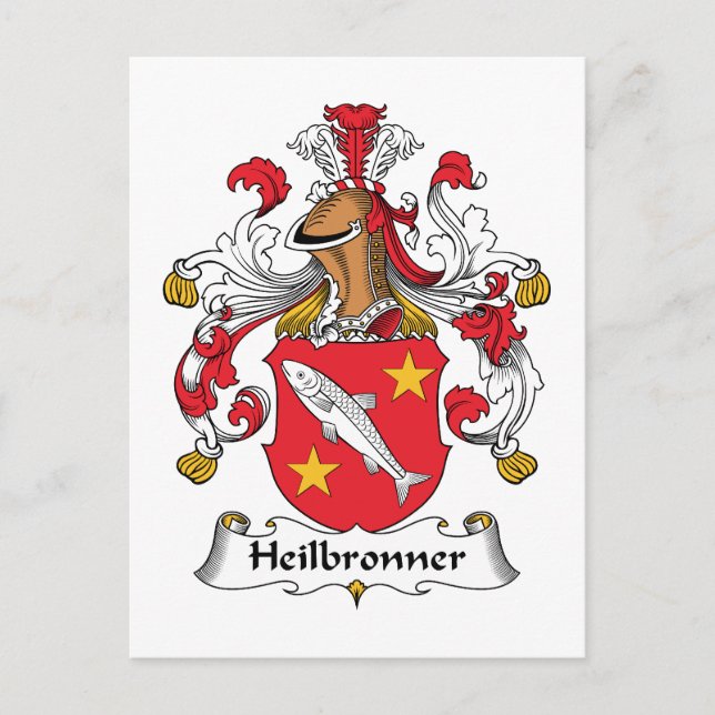 Cartão Postal Crest da Família Heilbronner (Frente)
