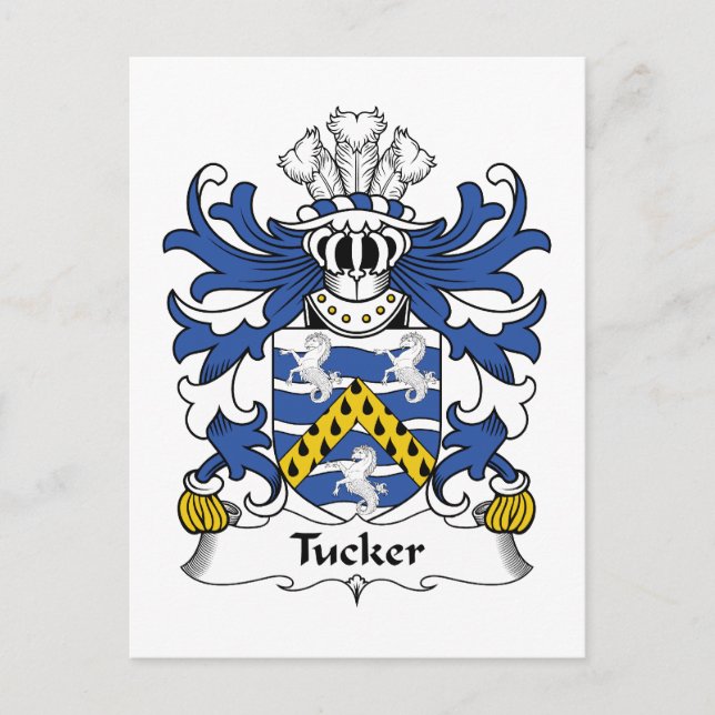 Cartão Postal Crest da Família Tucker (Frente)