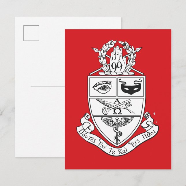 Cartão Postal Crest da Kappa Psi (Frente/Verso)