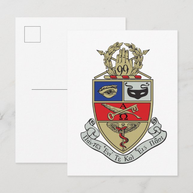 Cartão Postal Crest da Kappa Psi (Frente/Verso)