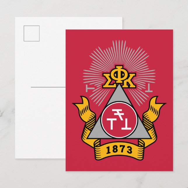 Cartão Postal Crest da Phi Sigma Kappa (Frente/Verso)