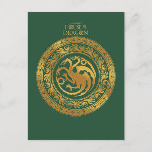 Cartão Postal Crestado Targaryen Dourado