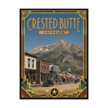 Crested Butte Colorado Arte Deco Vintage Era de Ou