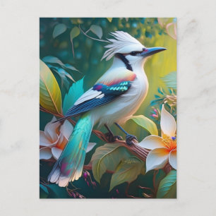 Cartão Postal Crested Teal Winged Jay