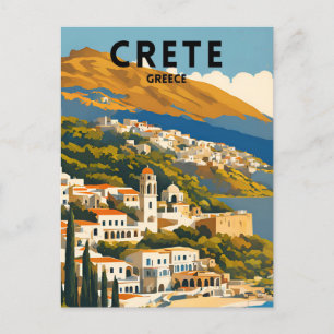 Cartão Postal Crete Grécia Vintage