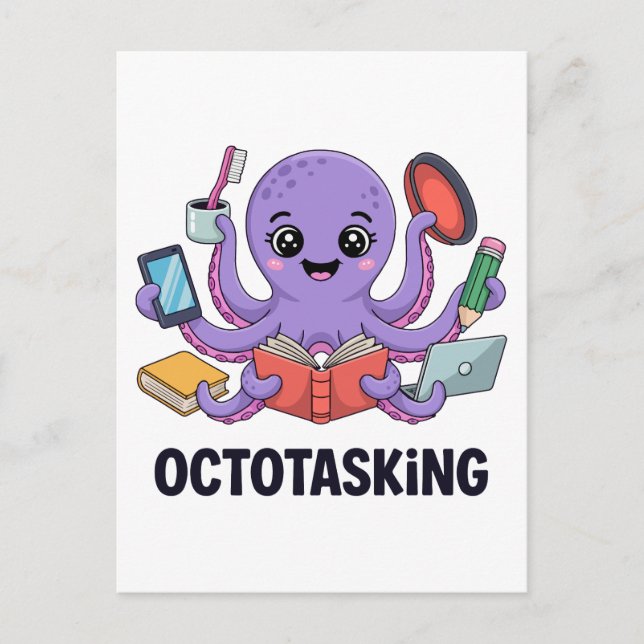 Cartão Postal Criação de Octotasking no Modo Multitarefa (Frente)