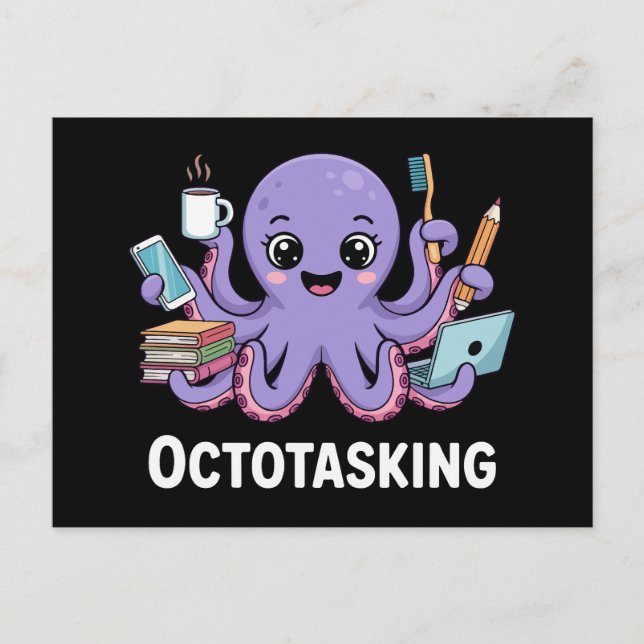 Cartão Postal Criação de Octotasking no Modo Multitarefa (Frente)