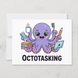 Cartão Postal Criação de Octotasking no Modo Multitarefa
