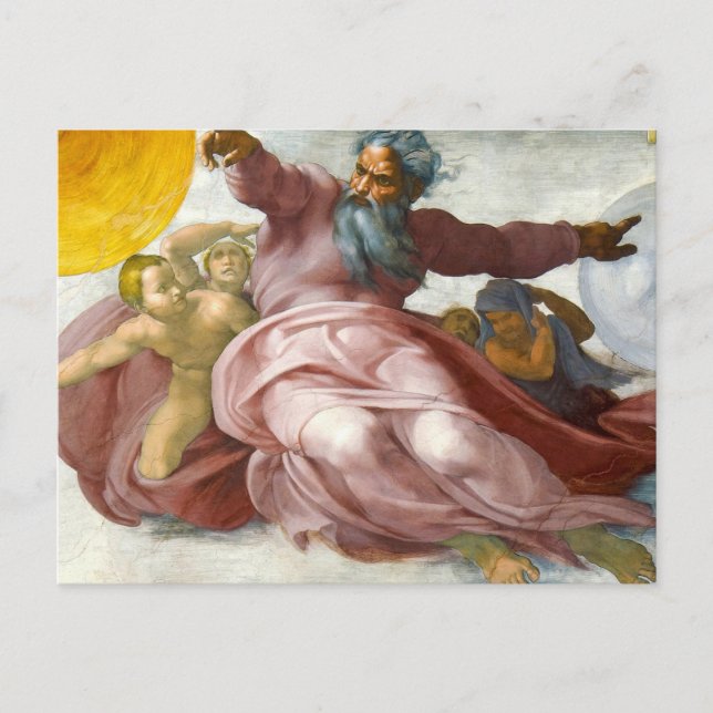 Cartão Postal Criação do Sol por Michelangelo (Frente)