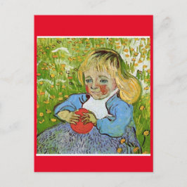 Cartão Postal Criança com laranja, por Van Gogh,