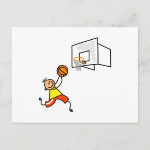 Cartão Postal Criança de Basquete