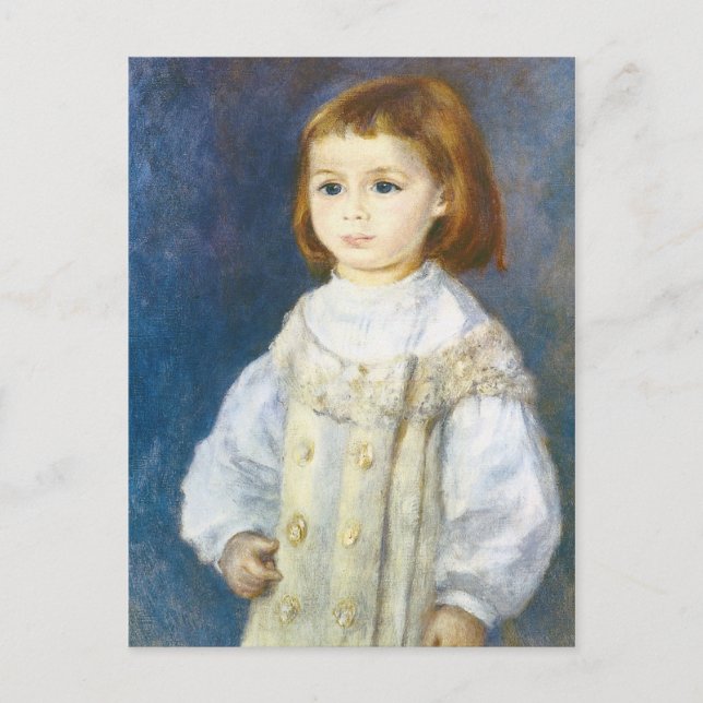 Cartão Postal Criança em Branco por Pierre Auguste Renoir (Frente)