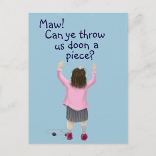 Cartão Postal Criança escocesa de "jeely"