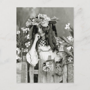 Cartão Postal Criança Flor à Frente do Seu Tempo: 1902