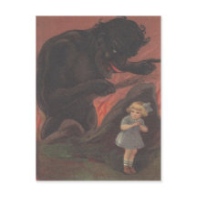 Criança se escondendo do Krampus