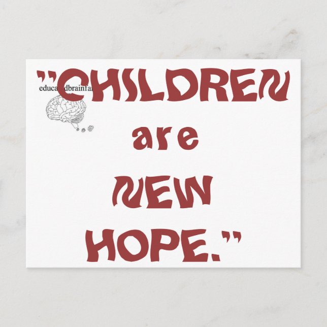 Cartão Postal Crianças 1 - peido cerebral educado (Frente)