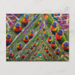 Cartão Postal Crianças adoram papagaios