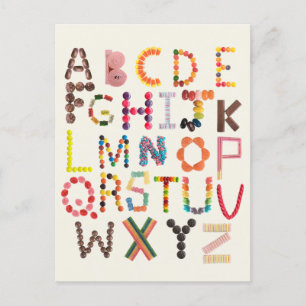 Cartão Postal Crianças Alphabet de volta à escola no Halloween A