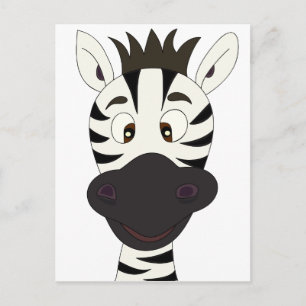 Cartão Postal Crianças animadas de zebra