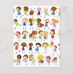 Cartão Postal Crianças brincando