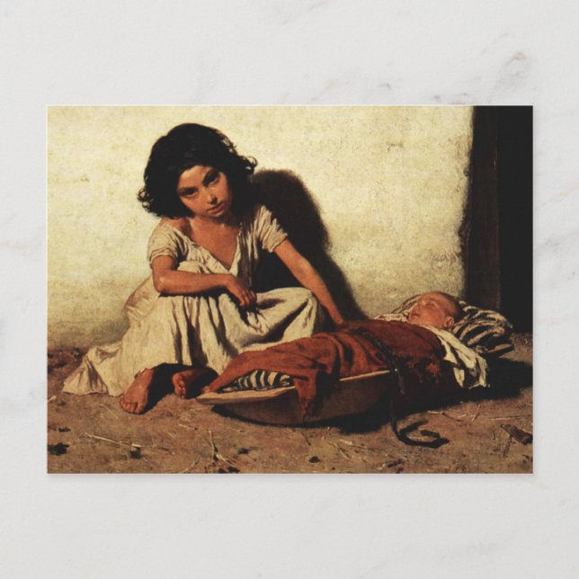 Cartão Postal Crianças ciganas (Frente)