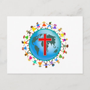 Cartão Postal Crianças Cristãs