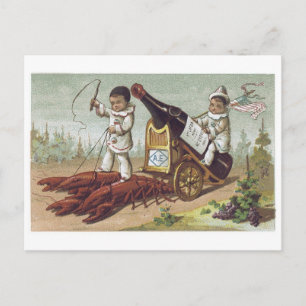 Cartão Postal Crianças de lagosta