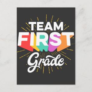 Cartão Postal Crianças De Primeira Classe Da Equipe Pais De Volt