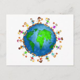 Cartão Postal Crianças de queda global