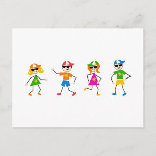 Cartão Postal Crianças de Verão