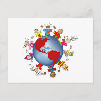 Cartão Postal Crianças Do Mundo