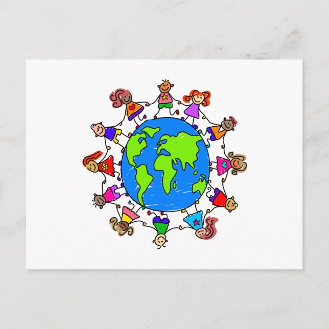 Cartão Postal Crianças do Mundo (Frente)