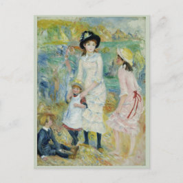 Cartão Postal Crianças em Seashore Guernsey Renoir