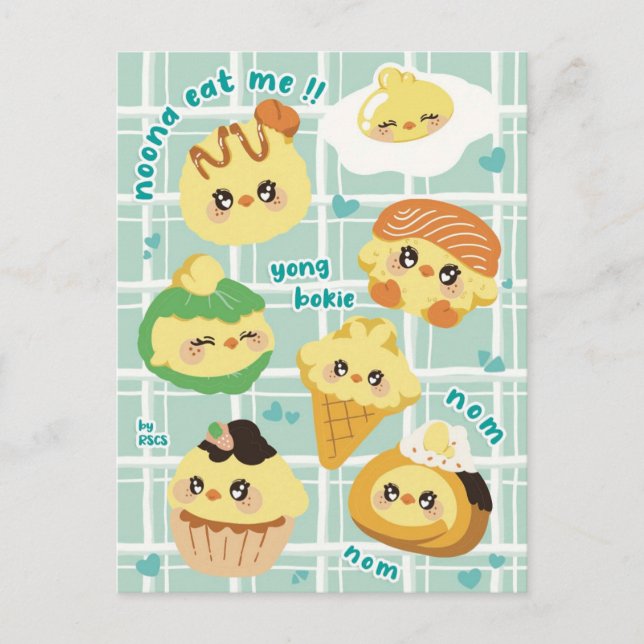 Cartão Postal Crianças Estritas Felix BbokAri sobremesa fofa (Frente)