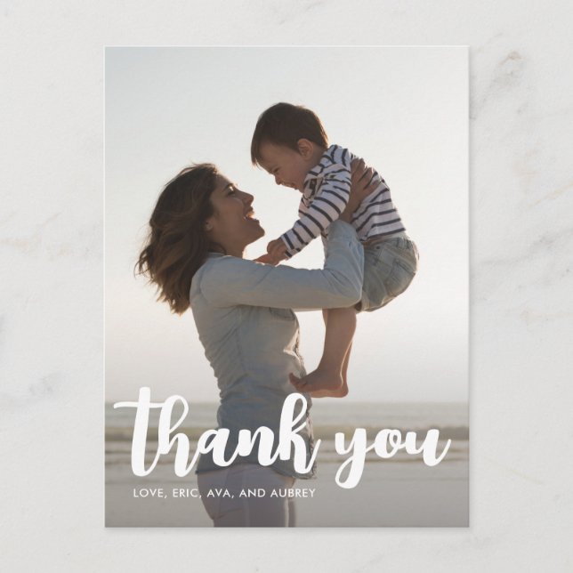 Cartão Postal Crianças festas de aniversário Obrigado A Escrever (Frente)