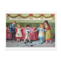 Crianças na Festa de Natal - Imagem Vintage