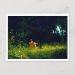 Cartão Postal Crianças na Floresta, Ivan Kramskoi