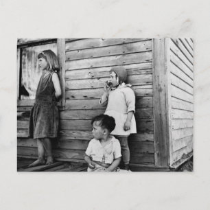 Cartão Postal Crianças na pobreza: anos 30