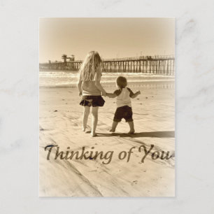 Cartão Postal Crianças Pensando