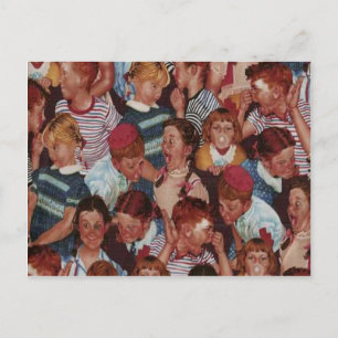 Cartão Postal Crianças Retro