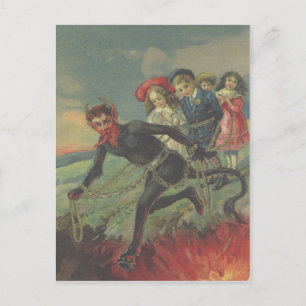 Cartão Postal Crianças sequestradas pelo Krampus