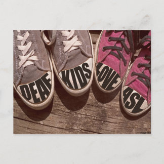 Cartão Postal Crianças surdas amam ASL