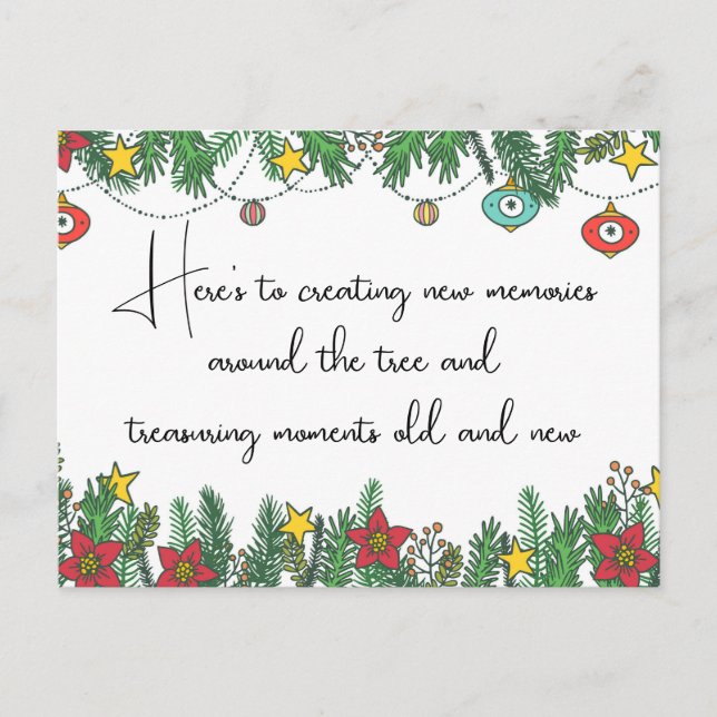 Cartão Postal Criando Memórias em Torno da Árvore (Frente)