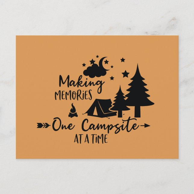 Cartão Postal Criando Memórias um Acampamento de C (Frente)