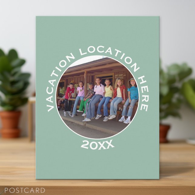 Cartão Postal Criar um Souvenir de Férias com Foto e Texto (Custom Postcard)