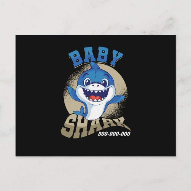 Cartão Postal Criatura Aquática Peixes Marinhos Funny Gift Shark (Frente)